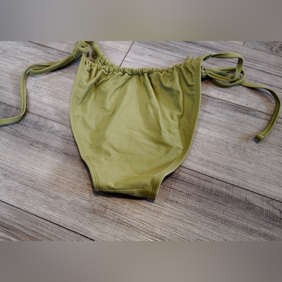 Xhilaration Olive High Leg Bikini Bottom L NWT Swim Juniors 11-13 Women 8-10 - Picture 3 of 10